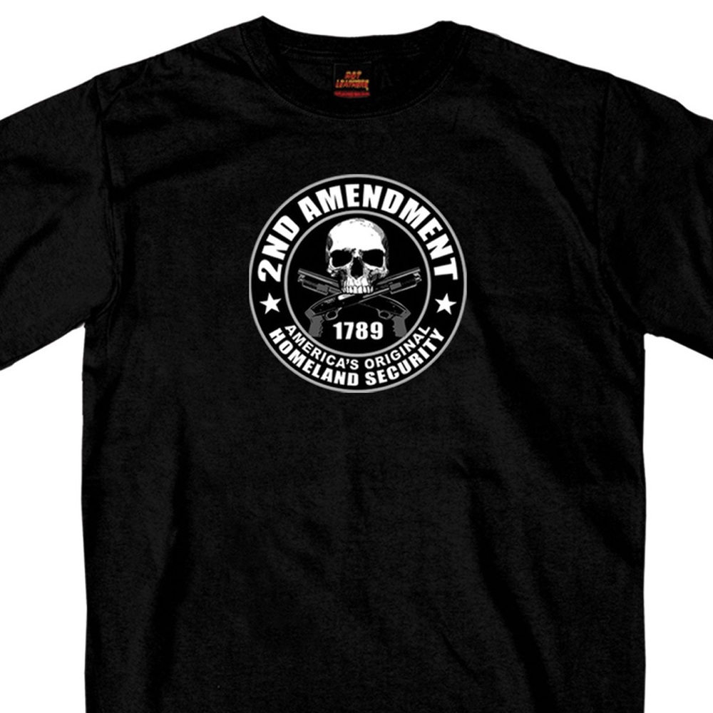 Hot Leathers '2nd Amendment America's Original Homeland Security' Black T-Shirt